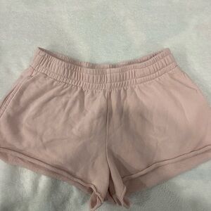 Garage Pink Athletic Shorts with Relaxed Fit and Elastic Waistband